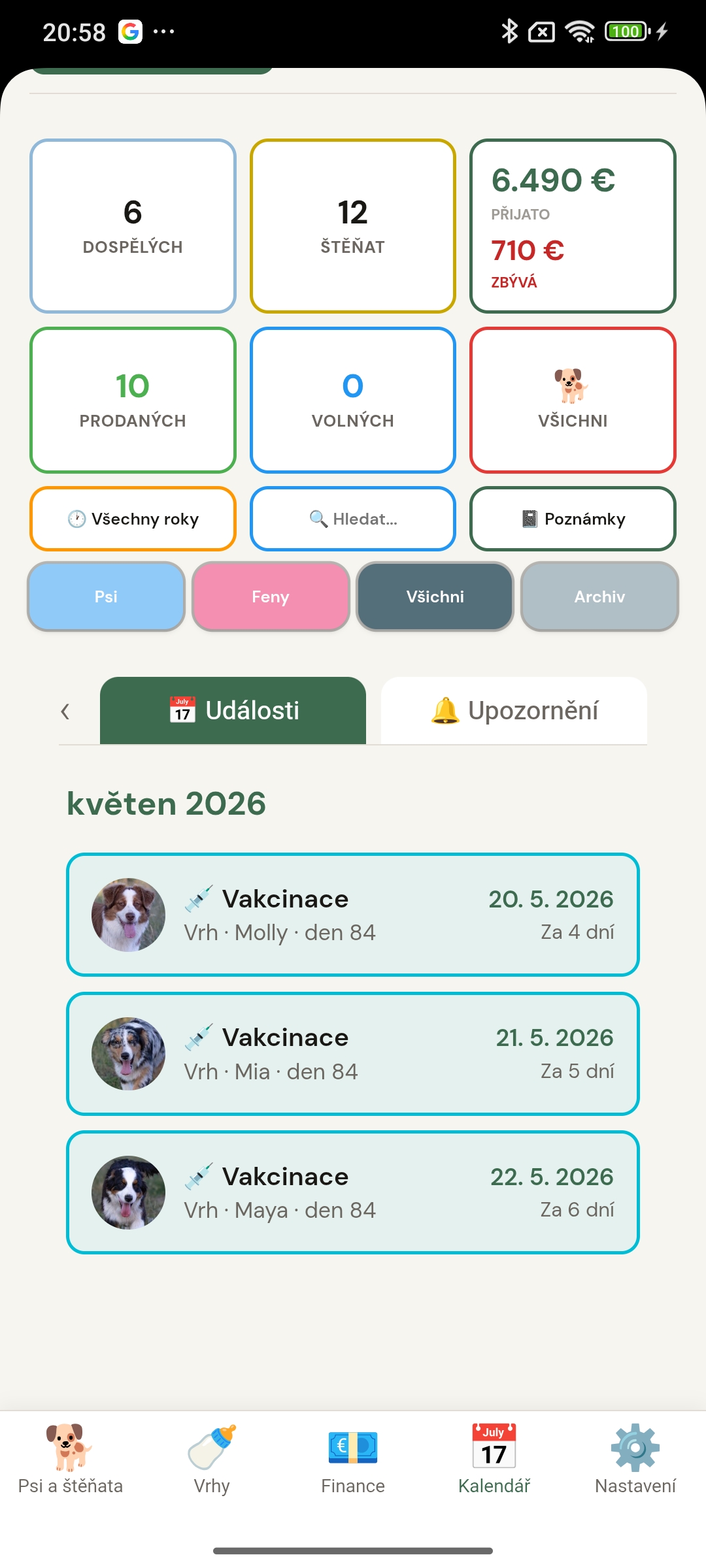 Kalendář a vakcinace